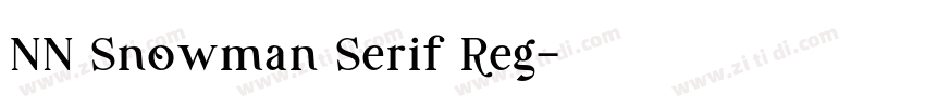 NN Snowman Serif Reg字体转换